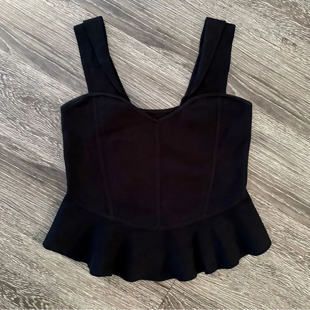 Maeve Peplum Corset Sweater Tank